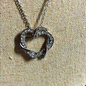 Swarovski Crystal Double Heart Pendant Necklace‎